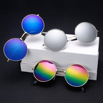 Fashion Round Metal Frame Sunglasses Men Women Retro