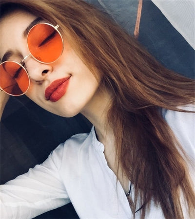 New Women Men Round Sunglasses Steampunk Shades