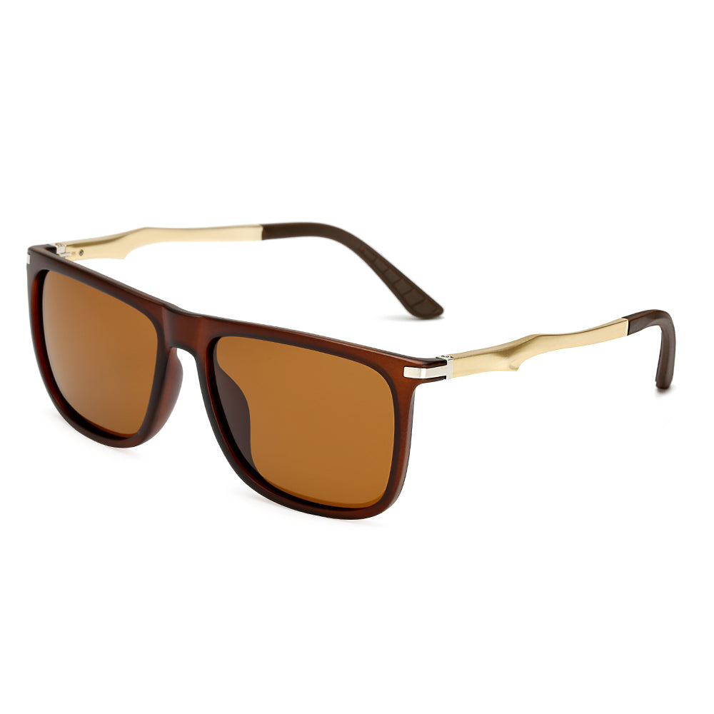 Rectangle Men Polarized Sunglasses Fashion Vintage