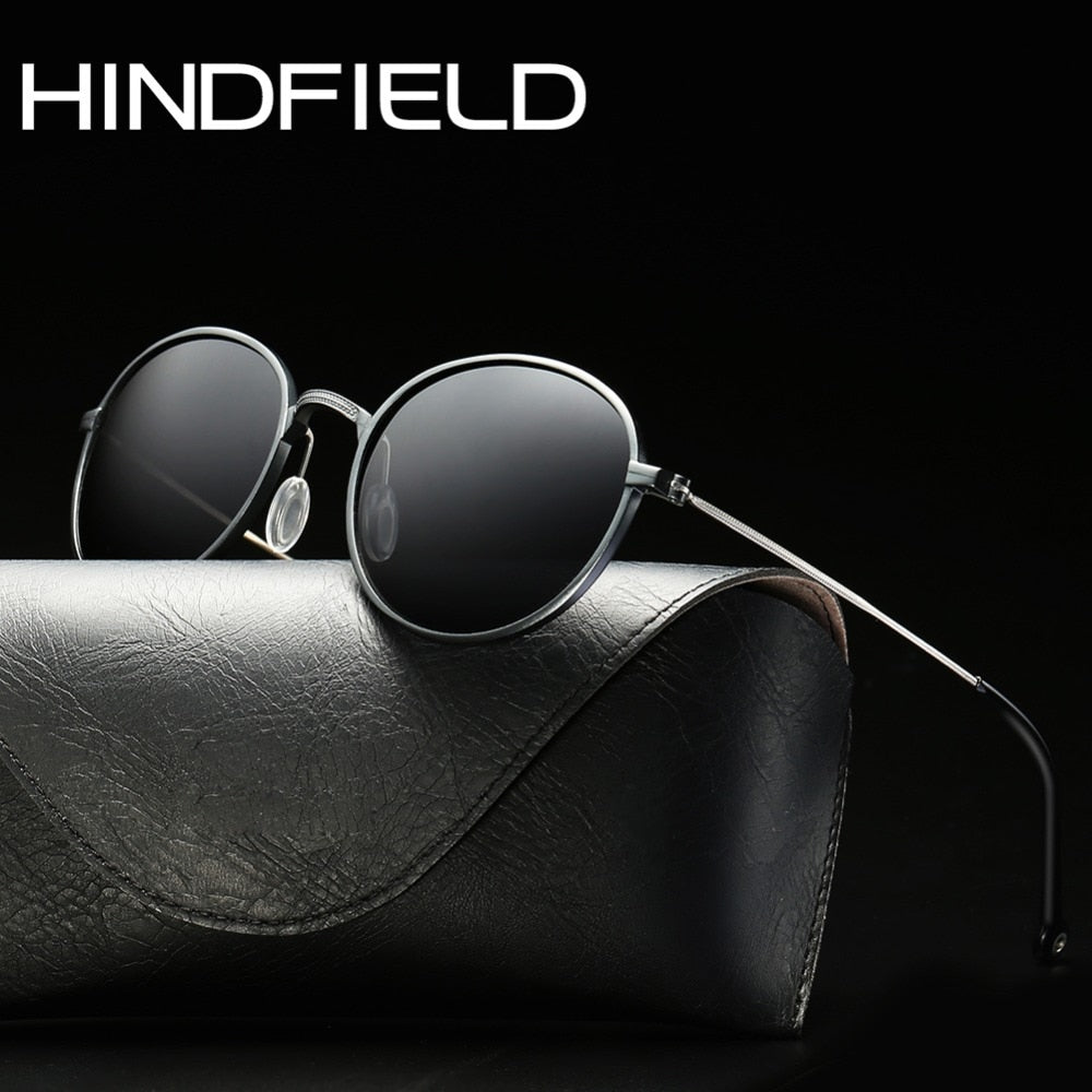 Mens Polarized Sunglasses Aluminum Magnesium Oval Retro