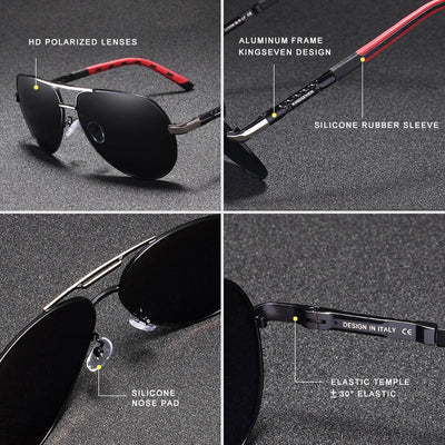 Men Vintage Aluminum Polarized Sunglasses Classic Sun glasses