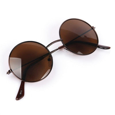 Round Metal Frame Men Women Sunglasses