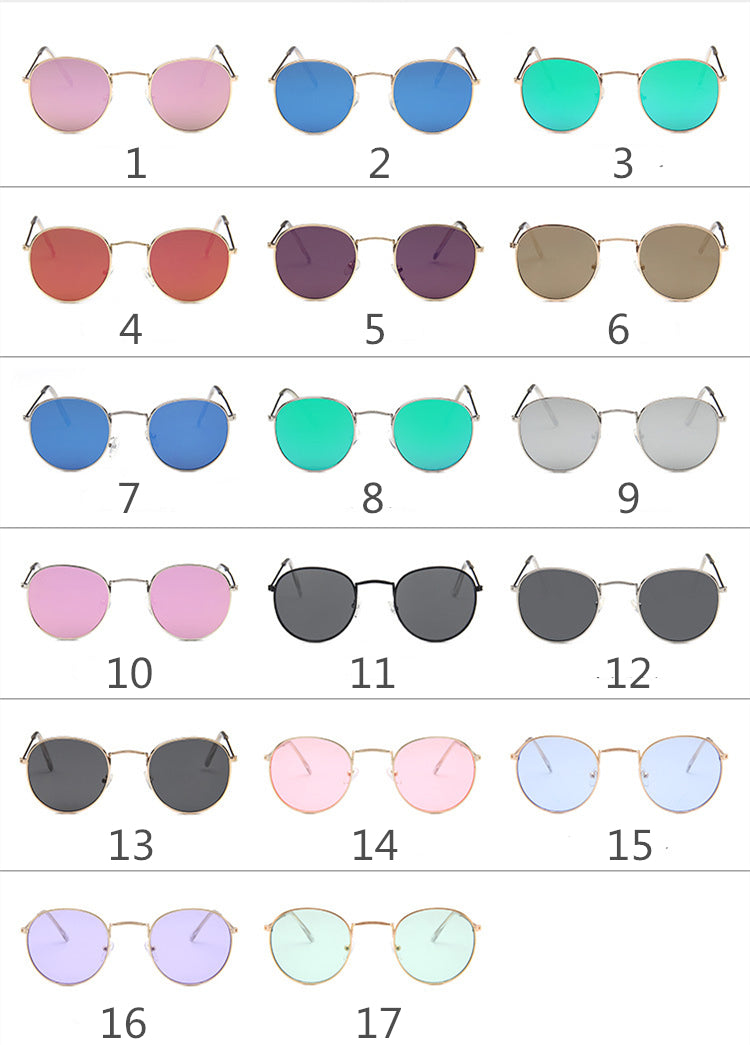 NEW retro round sunglasses women men brand designer