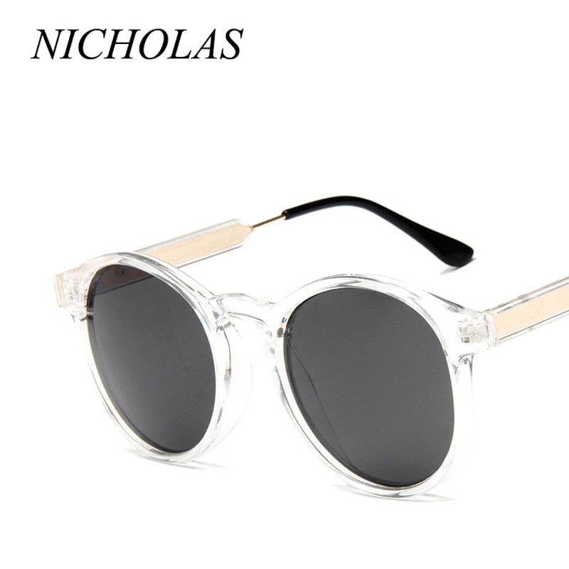 Retro Round Sunglasses Women Men Brand Design