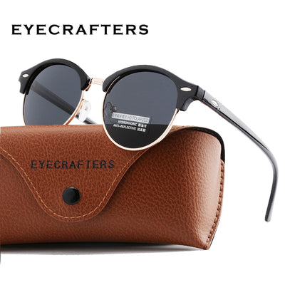 New Polarized Round Sunglasses Mens Womens Brand Designer