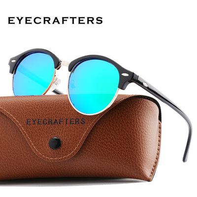 New Polarized Round Sunglasses Mens Womens Brand Designer