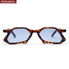 Vintage polygon sunglasses men clear lens