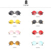 Men Women Metal Frame Round Sunglasses