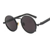 Men Women Metal Frame Round Sunglasses