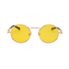 Men Women Metal Frame Round Sunglasses