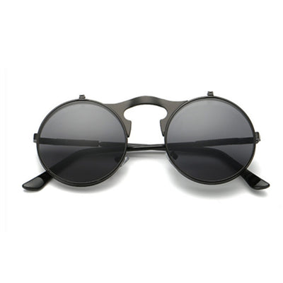 Women Men Brand Designer Retro Round Metal