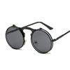 Women Men Brand Designer Retro Round Metal