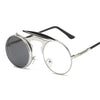 Women Men Brand Designer Retro Round Metal