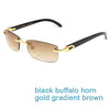 Nature Buffs Horn Sunglasses Men New Trend Fashion