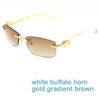 Nature Buffs Horn Sunglasses Men New Trend Fashion