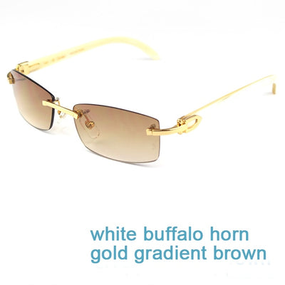 Nature Buffs Horn Sunglasses Men New Trend Fashion