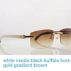 Nature Buffs Horn Sunglasses Men New Trend Fashion