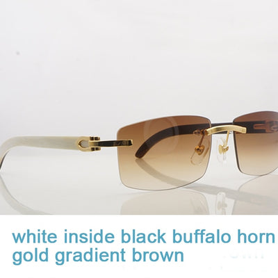 Nature Buffs Horn Sunglasses Men New Trend Fashion
