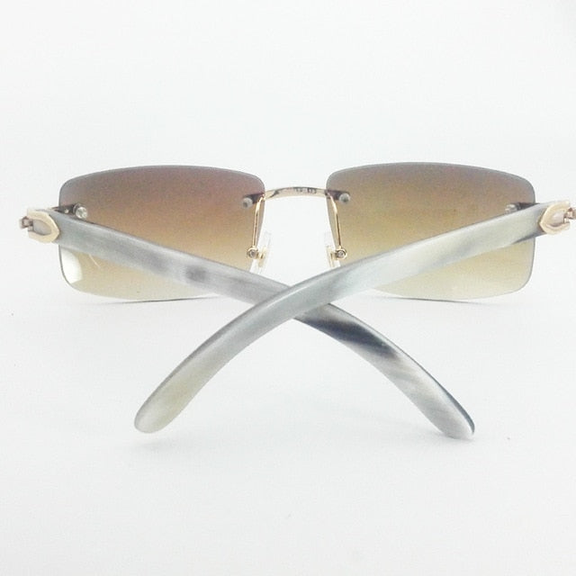 Nature Buffs Horn Sunglasses Men New Trend Fashion