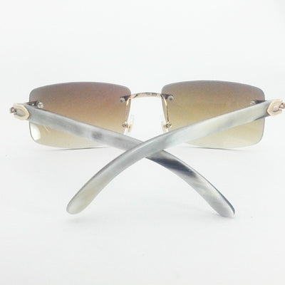 Nature Buffs Horn Sunglasses Men New Trend Fashion