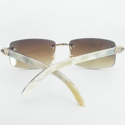 Nature Buffs Horn Sunglasses Men New Trend Fashion