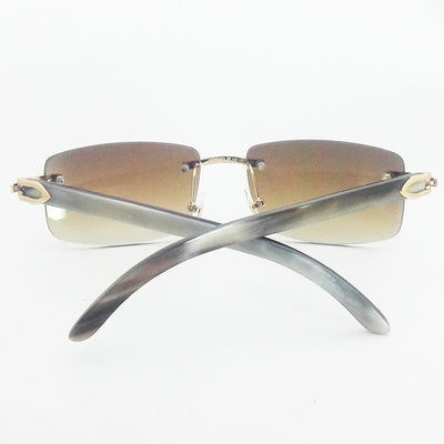 Nature Buffs Horn Sunglasses Men New Trend Fashion