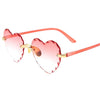Women Rimless Sunglasses Fashion Heart-shaped Sun Glasses