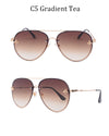 Luxury Brand Designer Female Rimless Sunglasses Aviation