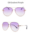 Luxury Brand Designer Female Rimless Sunglasses Aviation