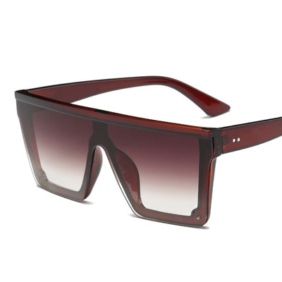 Square Frame Flat Top Sunglasses