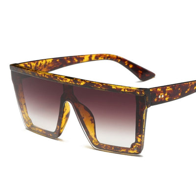 Square Frame Flat Top Sunglasses