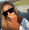 Square Sunglasses Women Luxury Brand Fashion Flat