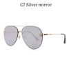 Luxury Brand Designer Female Rimless Sunglasses Aviation
