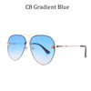 Luxury Brand Designer Female Rimless Sunglasses Aviation