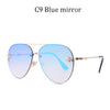 Luxury Brand Designer Female Rimless Sunglasses Aviation