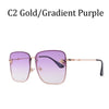 Luxury Brand Designer Female Rimless Sunglasses Aviation