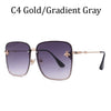 Luxury Brand Designer Female Rimless Sunglasses Aviation
