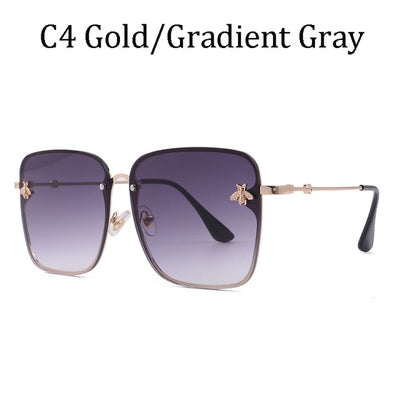 Luxury Brand Designer Female Rimless Sunglasses Aviation