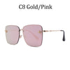 Luxury Brand Designer Female Rimless Sunglasses Aviation