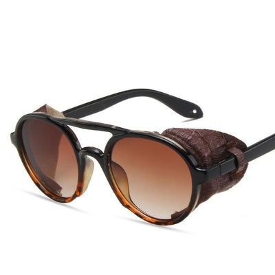 Steampunk Sunglasses Men Classic Brand Designer  Vintage