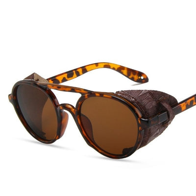 Steampunk Sunglasses Men Classic Brand Designer  Vintage