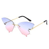 Luxury Fashion Fire Flame Sunglasses Women Rimless