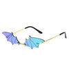 Luxury Fashion Fire Flame Sunglasses Women Rimless