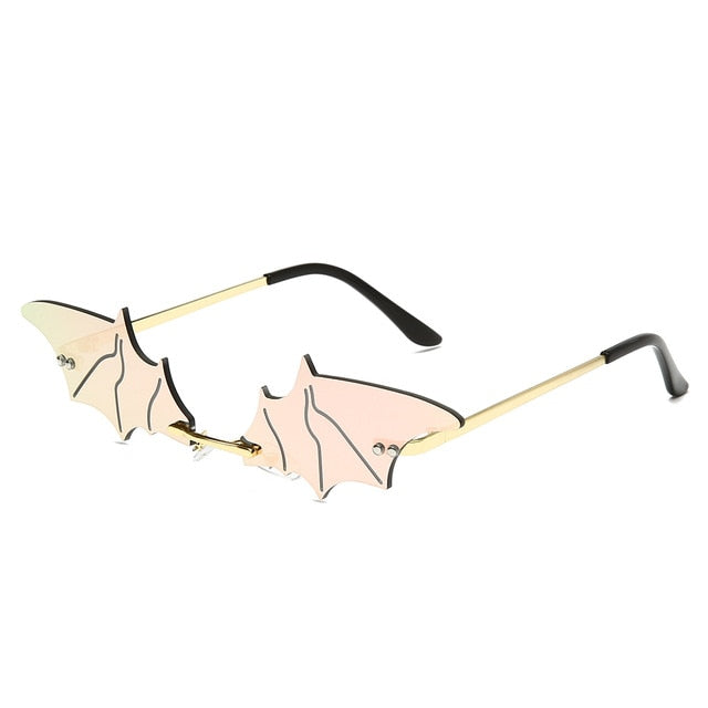 Luxury Fashion Fire Flame Sunglasses Women Rimless