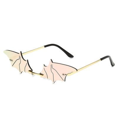Luxury Fashion Fire Flame Sunglasses Women Rimless