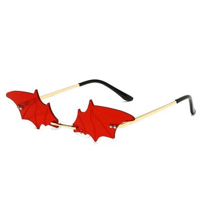 Luxury Fashion Fire Flame Sunglasses Women Rimless