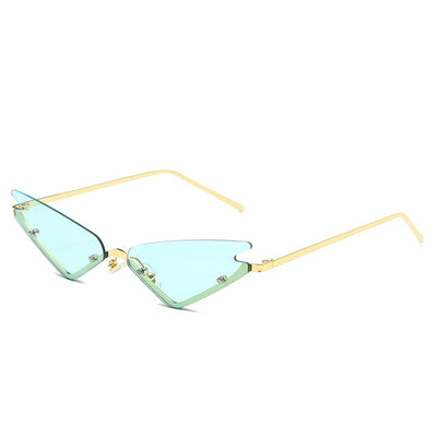 Luxury Fashion Fire Flame Sunglasses Women Rimless