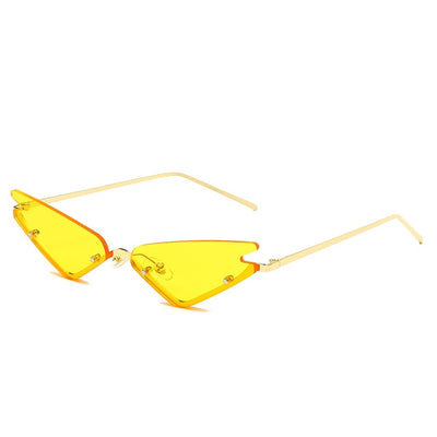 Luxury Fashion Fire Flame Sunglasses Women Rimless