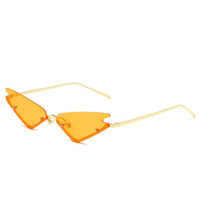 Luxury Fashion Fire Flame Sunglasses Women Rimless