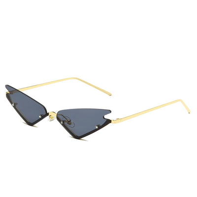 Luxury Fashion Fire Flame Sunglasses Women Rimless